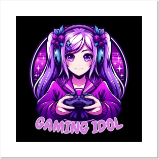 Gaming gamer girl Posters and Art